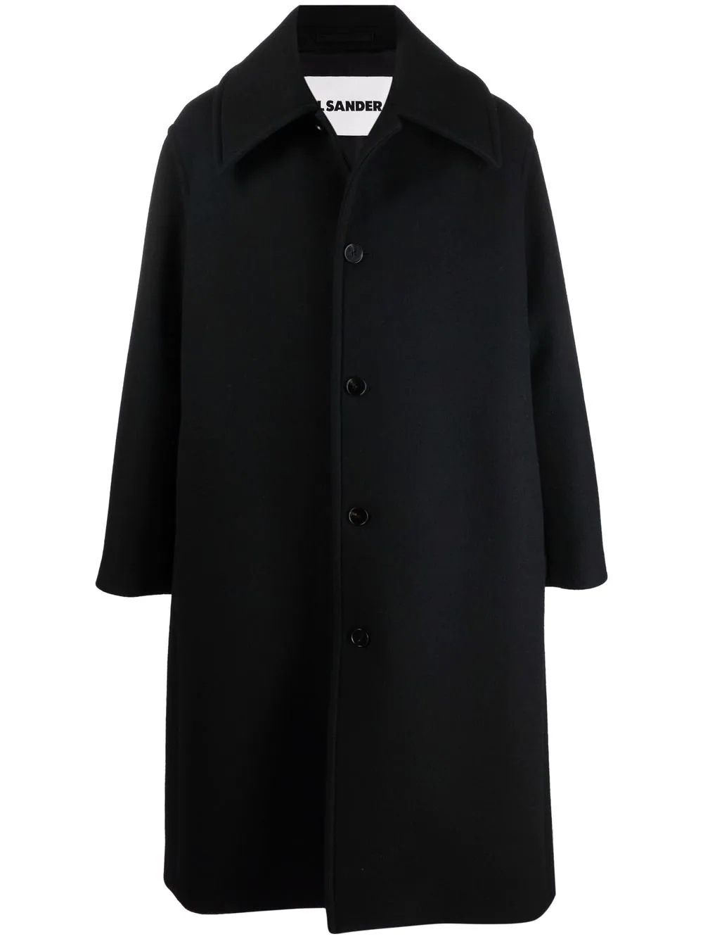 single breasted wool coat - 1