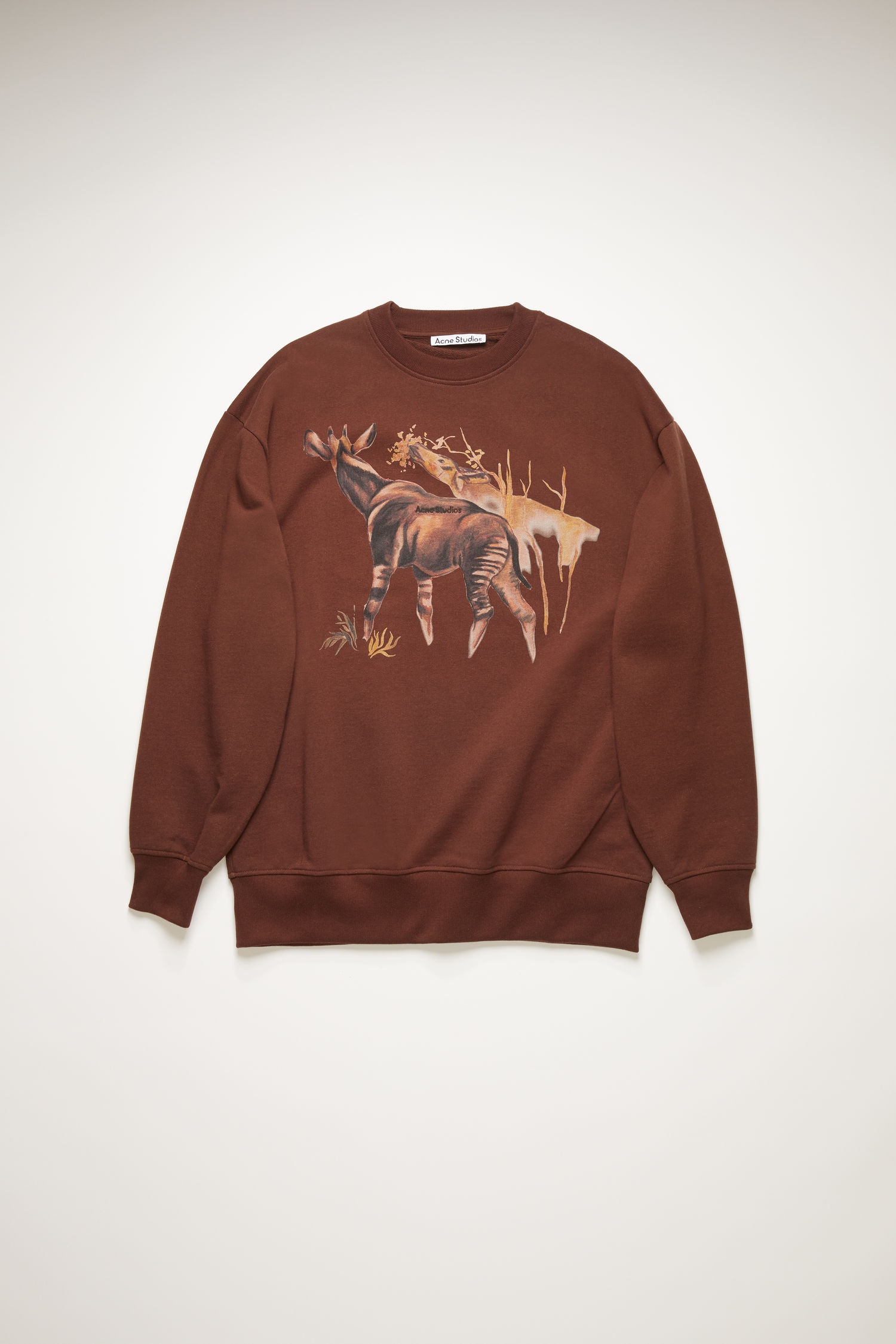 Okapi print t-shirt walnut brown - 5