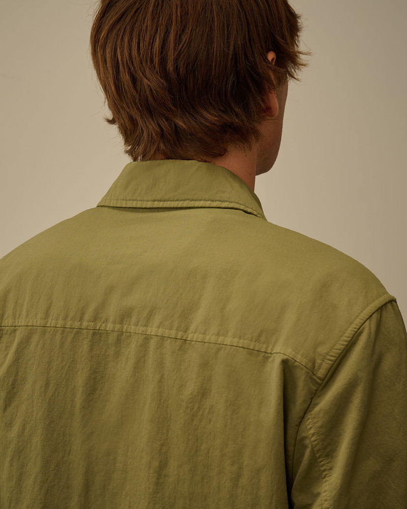 Diagonal Flatt Nylon Zipped Overshirt 6