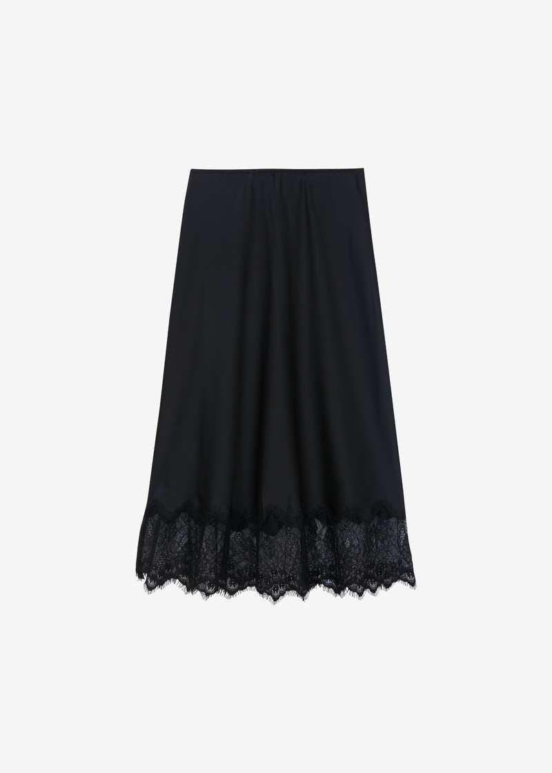 Rosyth Lace Midi Skirt - Black 1