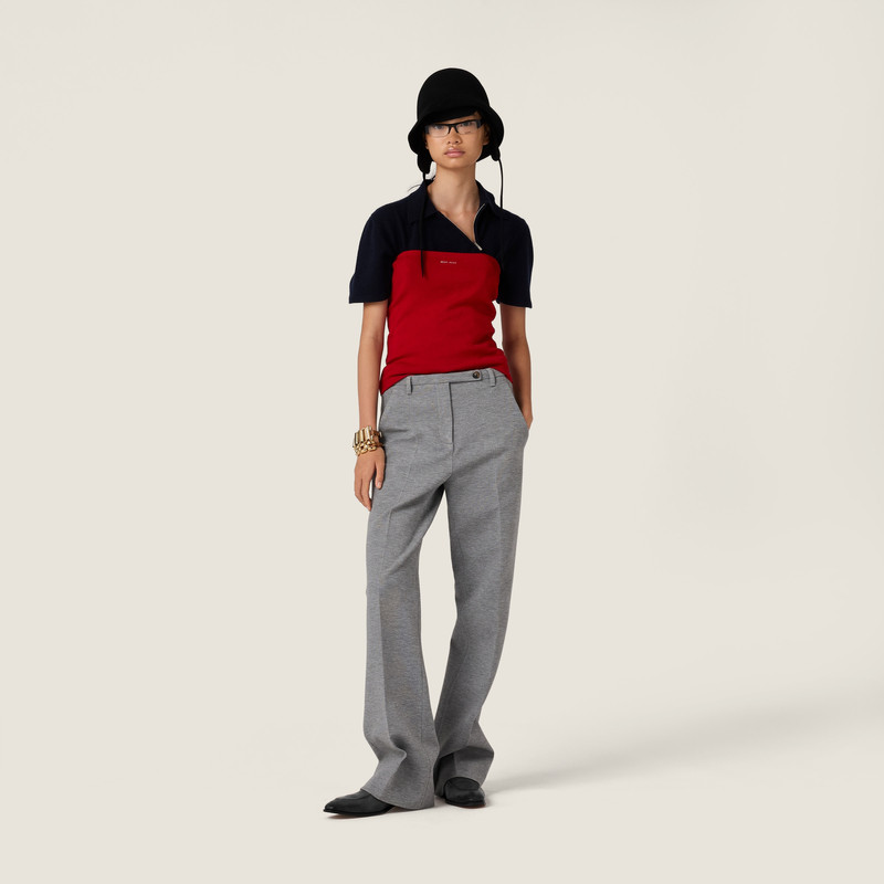 Miu Miu Cotton knit tube top outlook