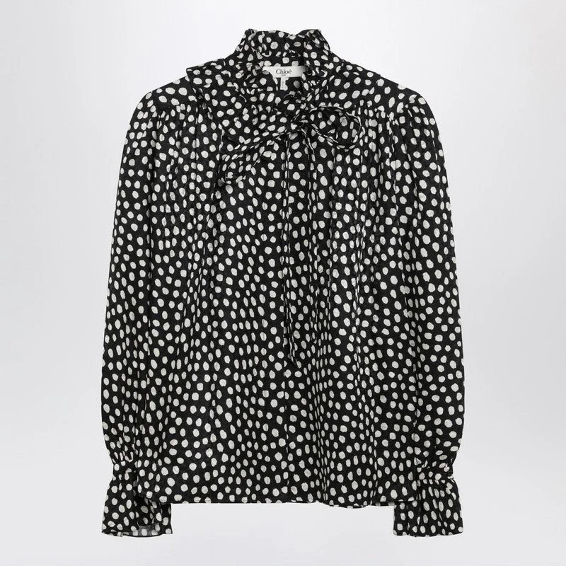 Chloé Polka-Dot Silk Blouse Women - 1