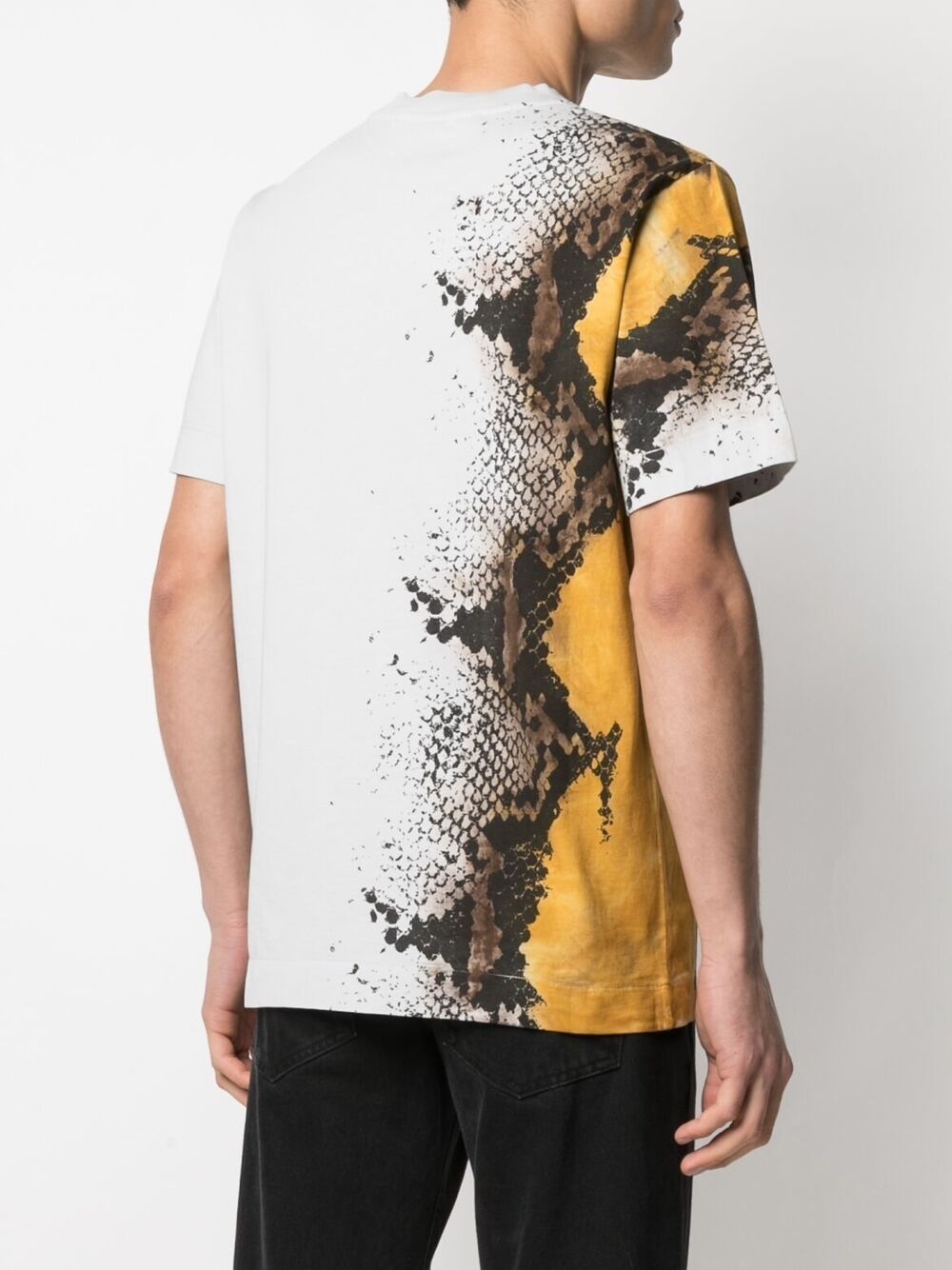 snakeskin-print cotton T-shirt - 5