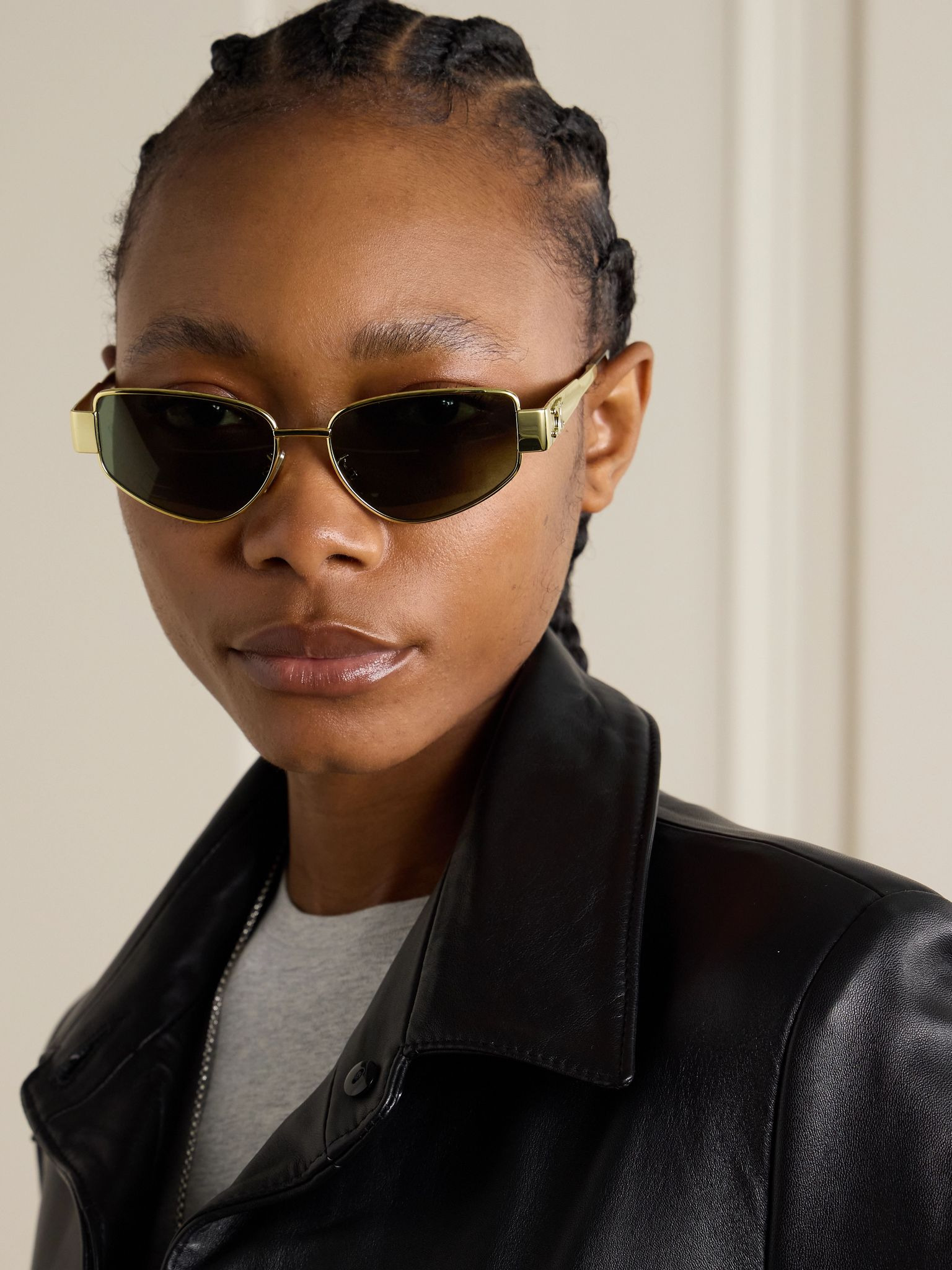 Cat-eye gold-tone sunglasses Gold - 2