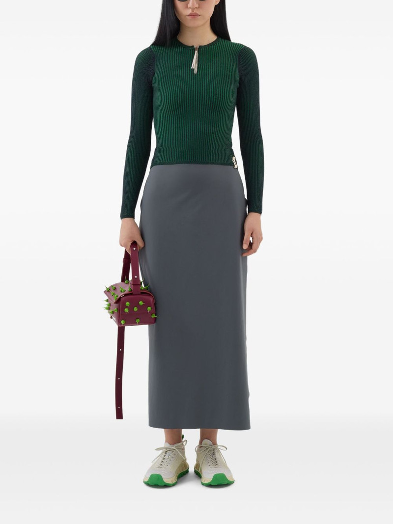 SUNNEI zip-detail round-neck sweater outlook