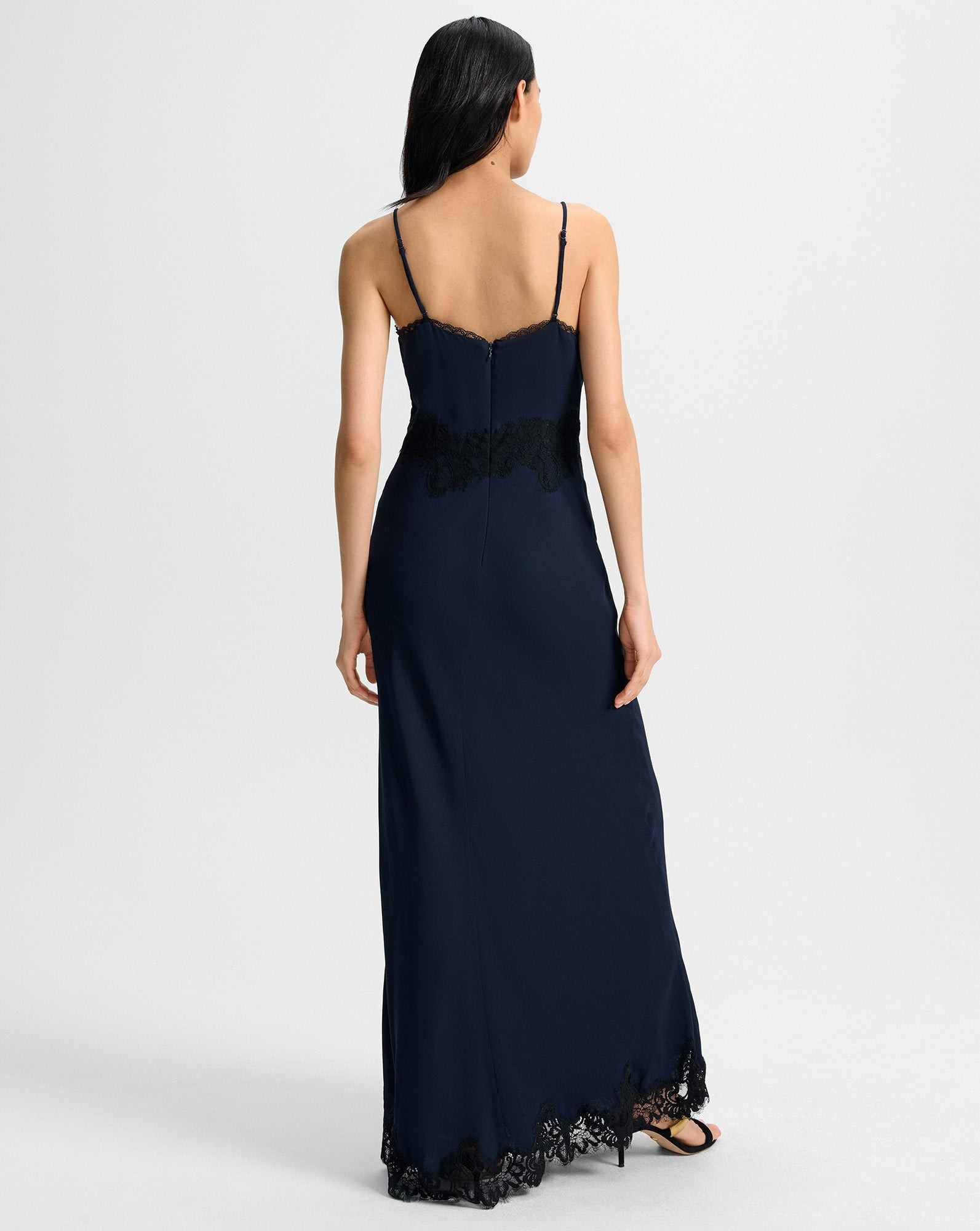 MURIEL LACE-TRIM MAXI DRESS - 6