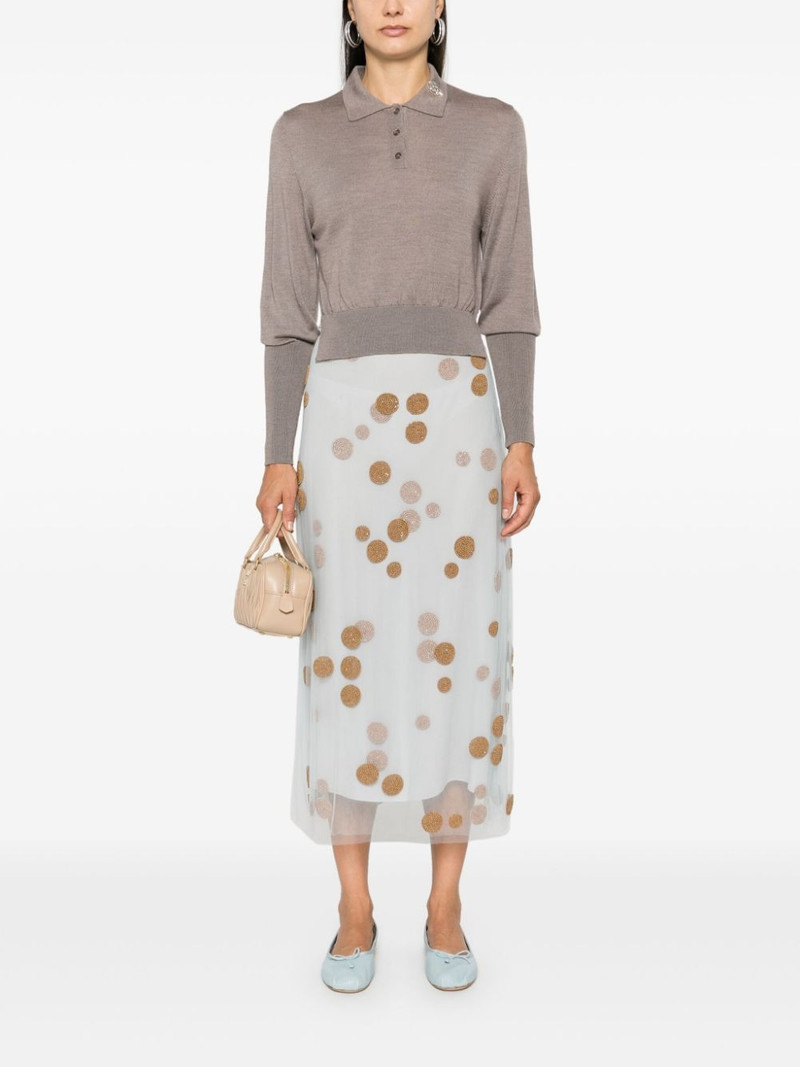 Simone Rocha embellished polo sweater outlook