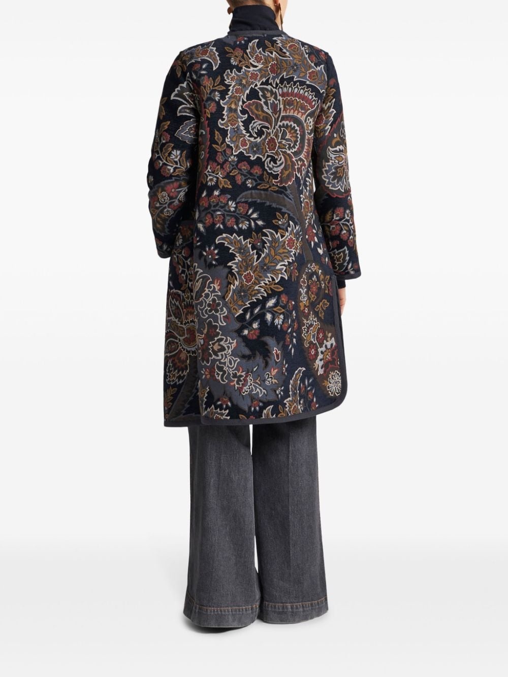 paisley-print reversible coat - 3