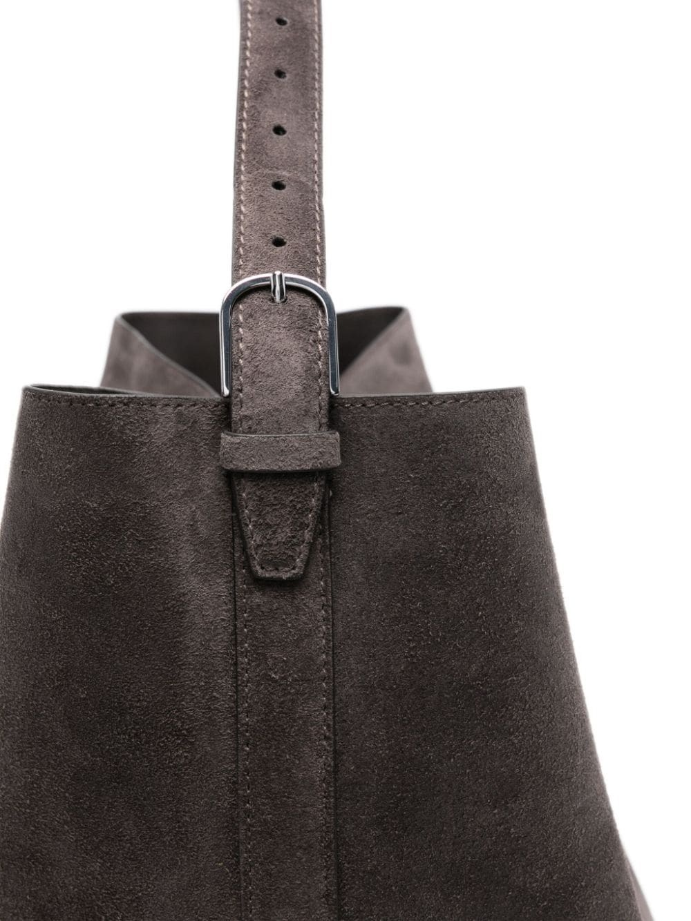 open-top suede tote bag - 4