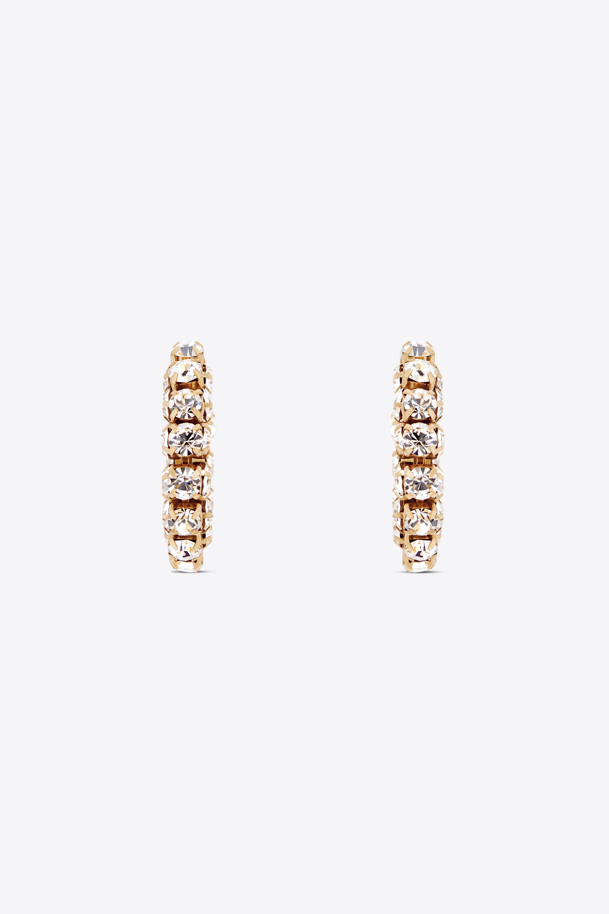 SMALL CRYSTAL HOOP EARRINGS - 2