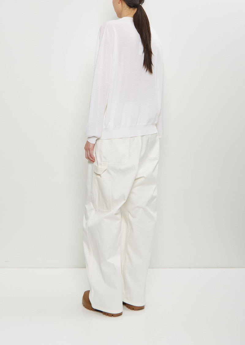 SOFIE D'HOORE Muscat Wool Crewneck Pullover — Off White outlook