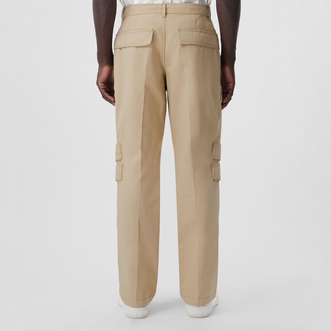 Panel Detail Cotton Cargo Trousers - 4