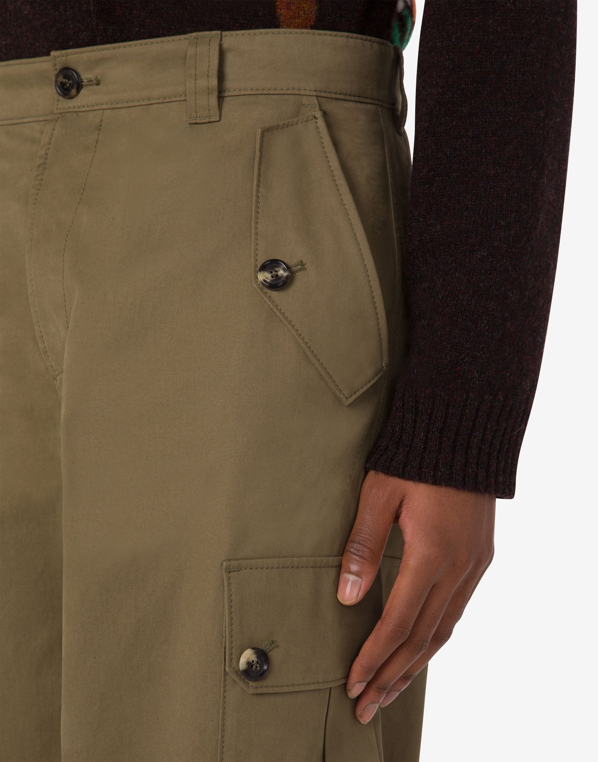 COTTON DIAGONAL PANTS - 3
