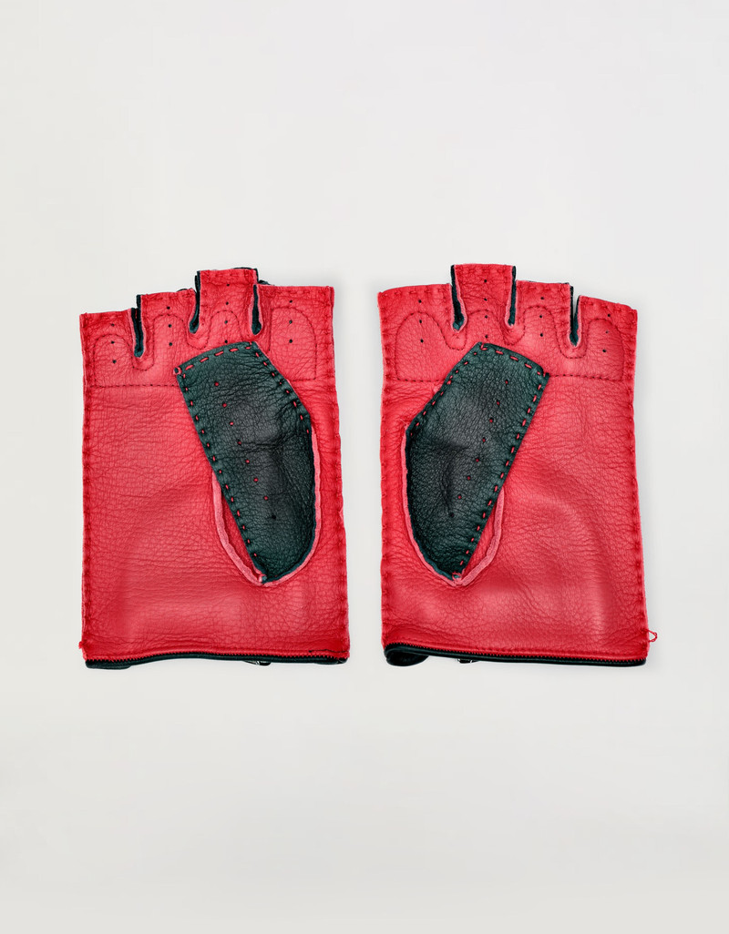 Leather driving gloves with Prancing Horse detail 4