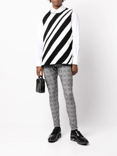 Comme des Garçons Homme Plus stripe-print wool-blend vest outlook