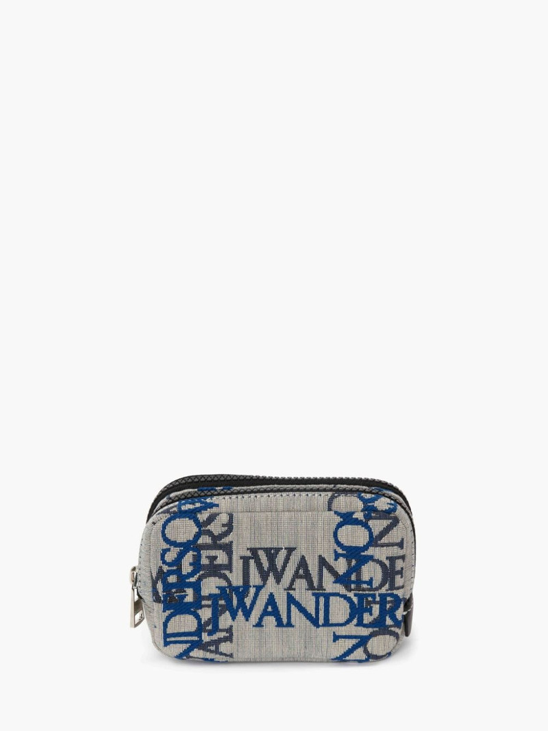 SMALL LOGO CANVAS DOUBLE ZIP POUCH 1