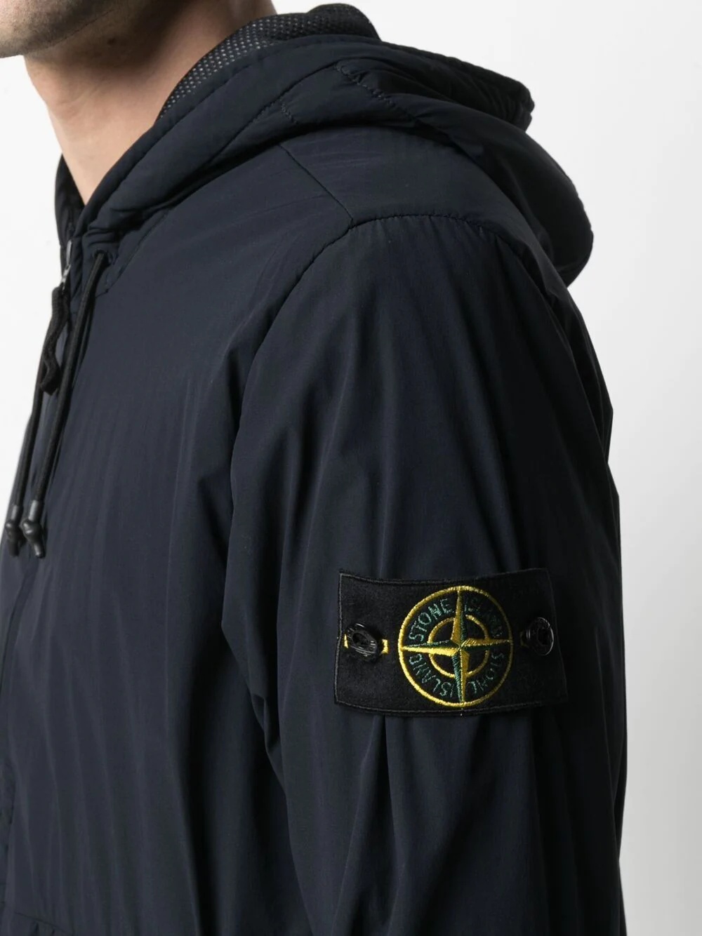 logo-patch sleeve jacket - 5