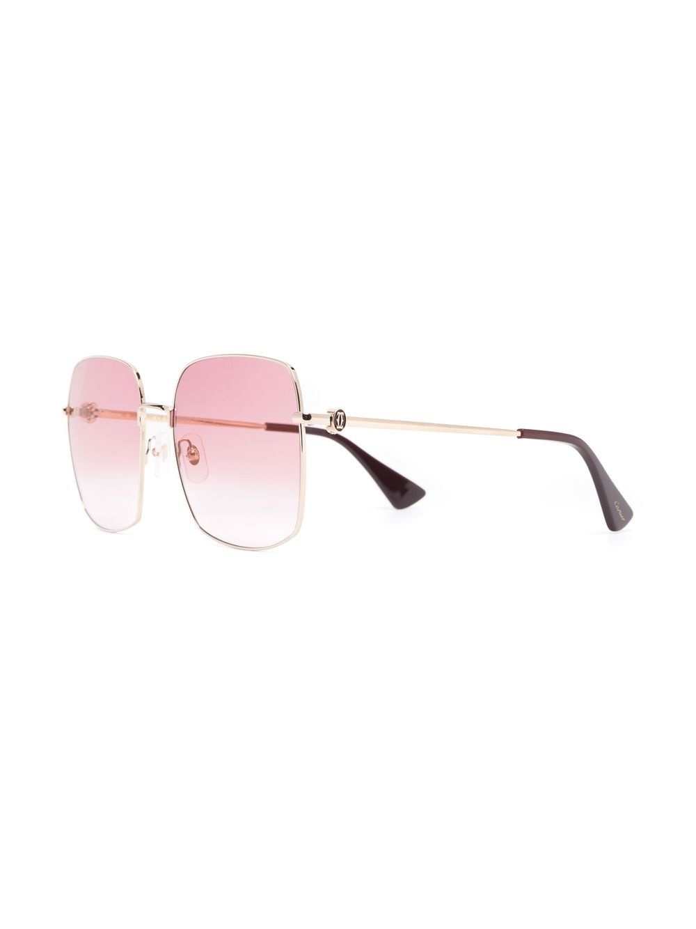 logo-engraved square-frame sunglasses - 2