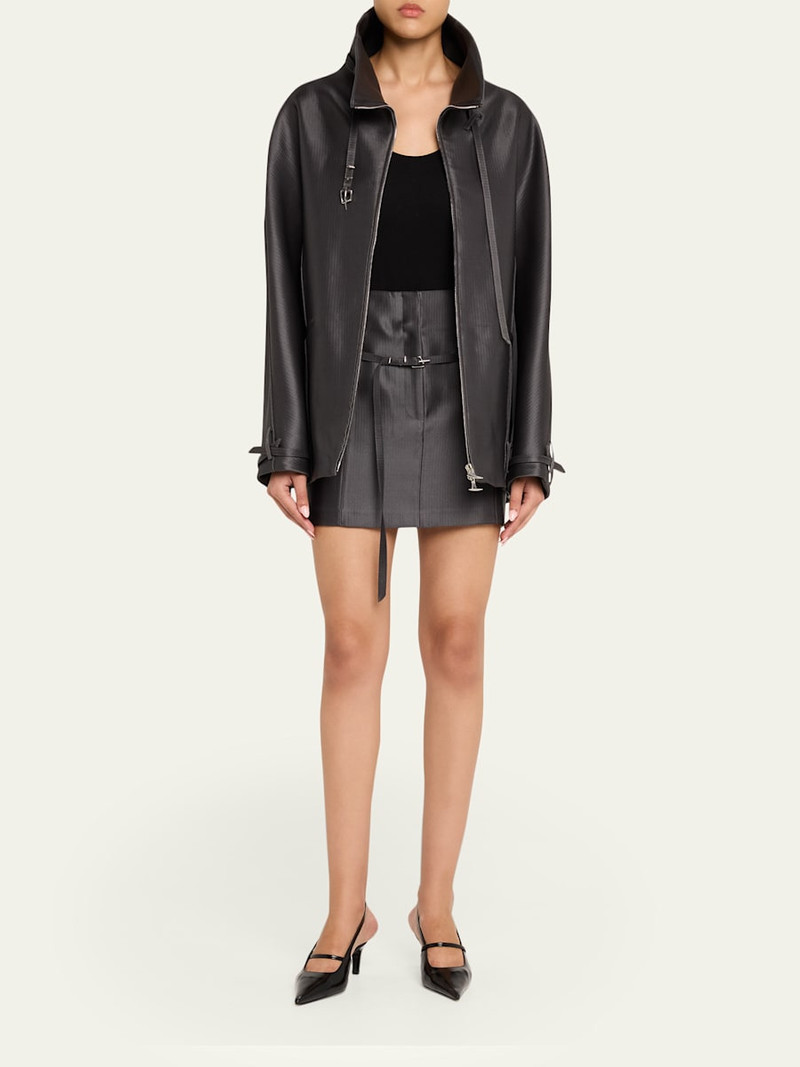 GRACE LING Relics Belted Mini Skirt outlook