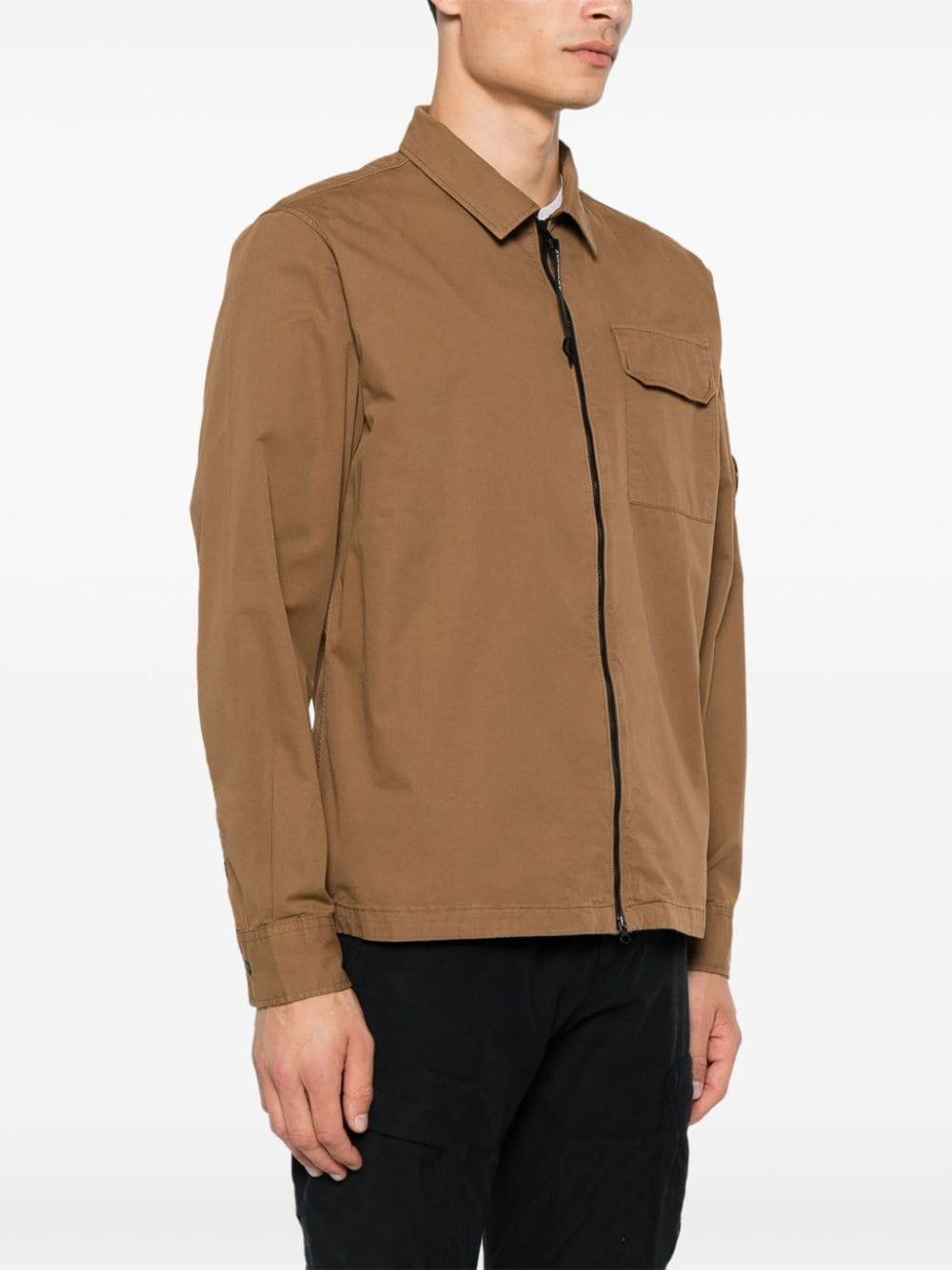 gabardine shirt jacket - 3