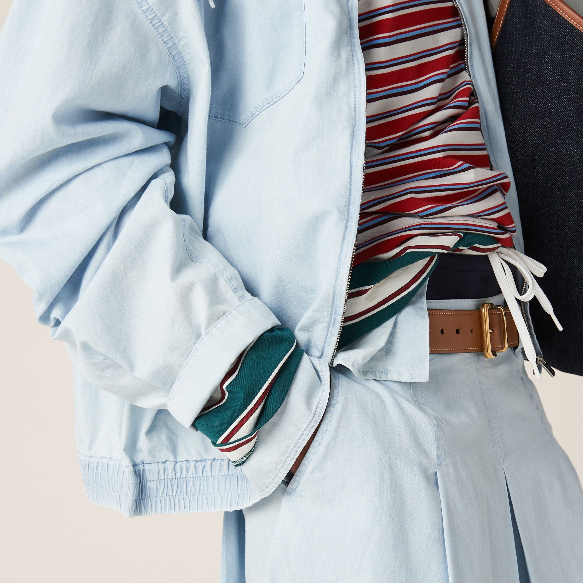 Chambray blouson jacket - 4