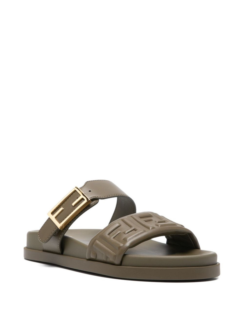 FENDI buckle embossed-FF sandals outlook