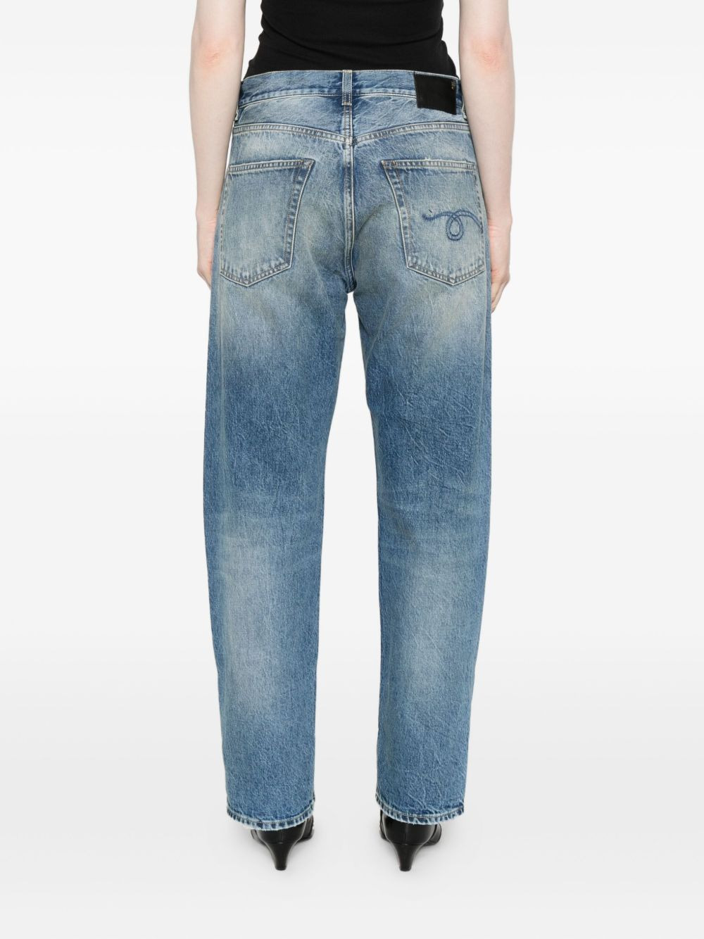 straight-leg cotton jeans - 4
