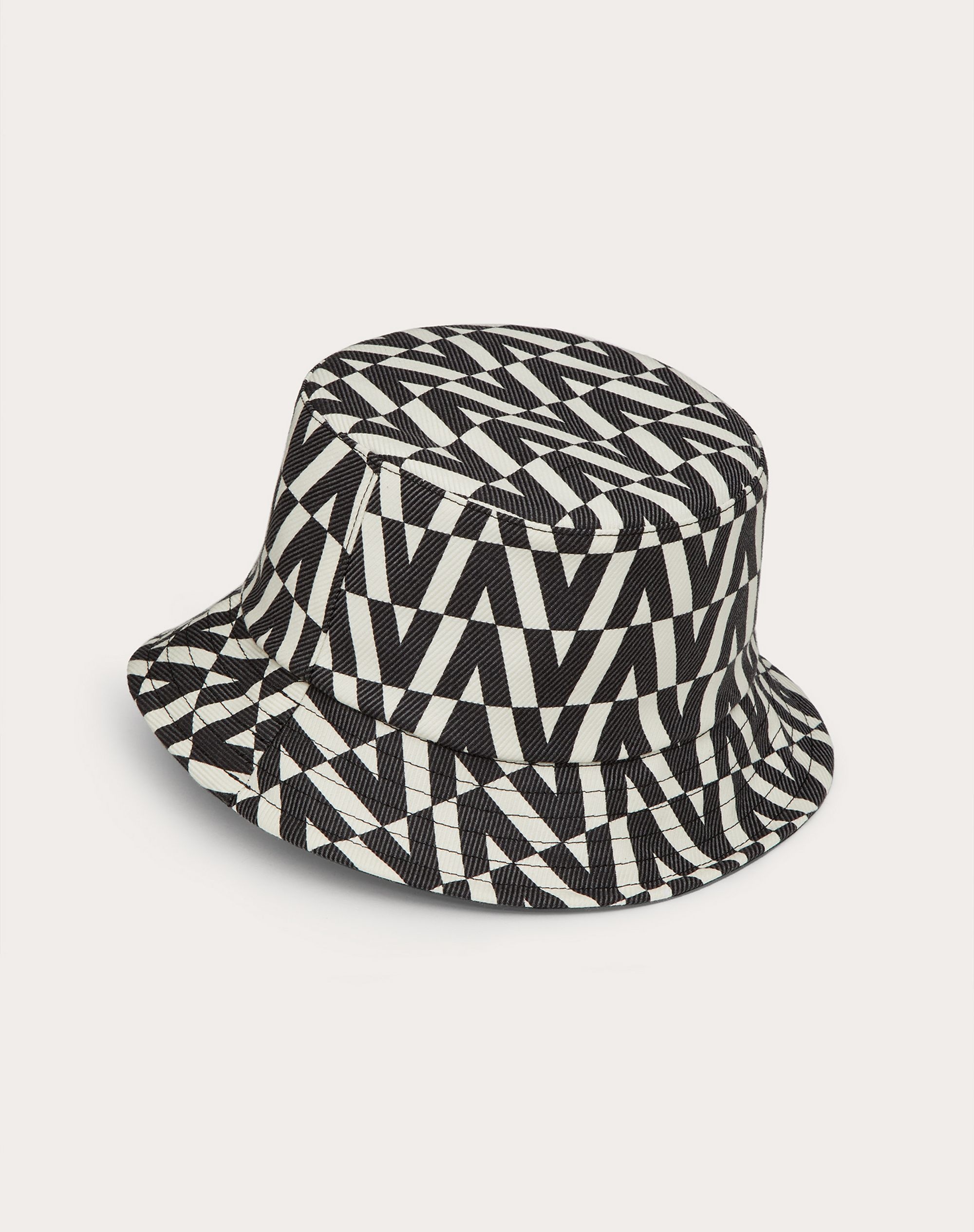 Bucket Hat with Optical Valentino Print - 3