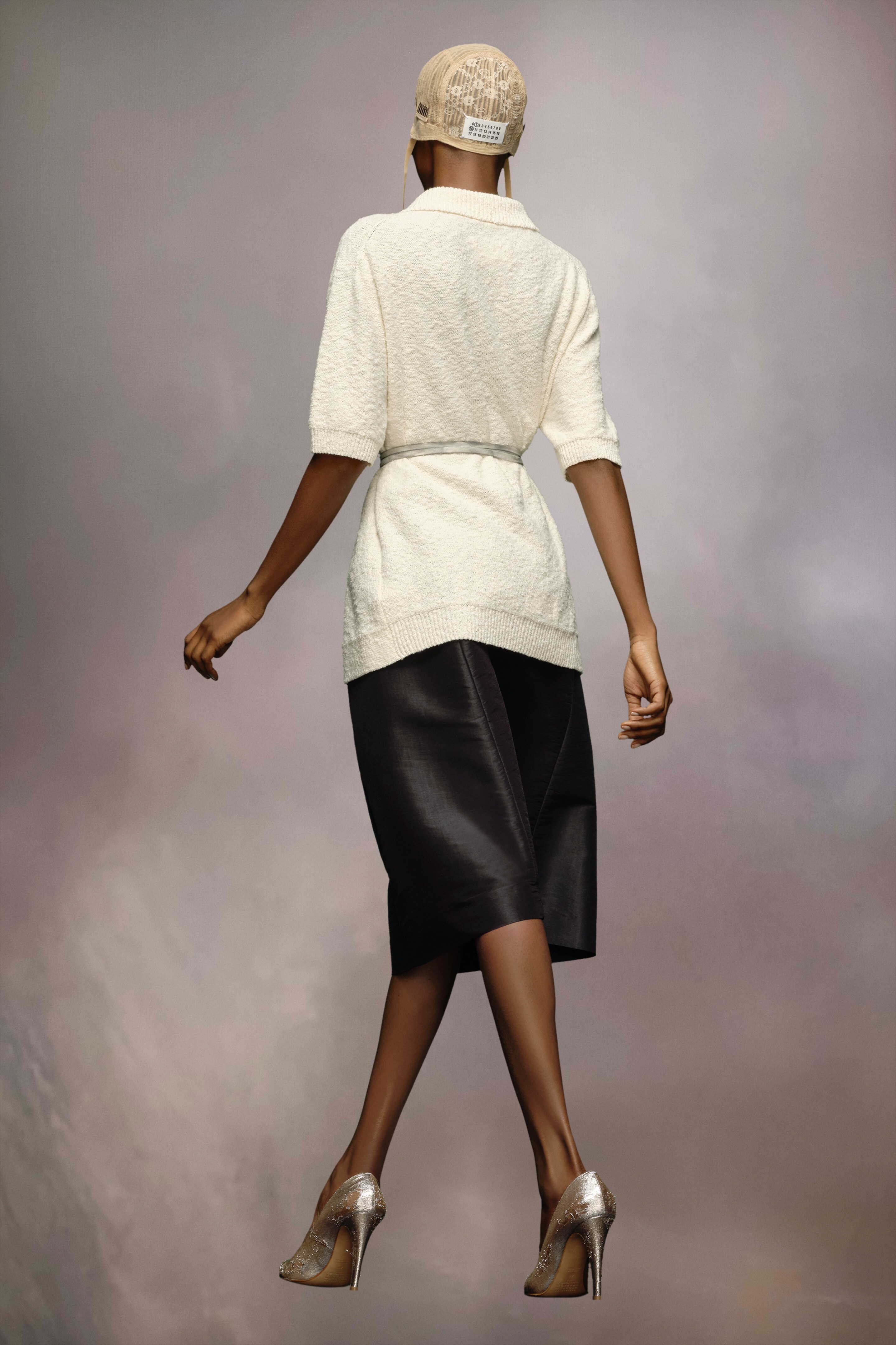 Nostalgic boucle knit polo shirt - 4