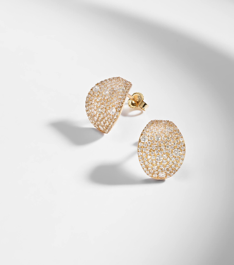 Keepsake 14kt gold huggie earrings with diamonds 5