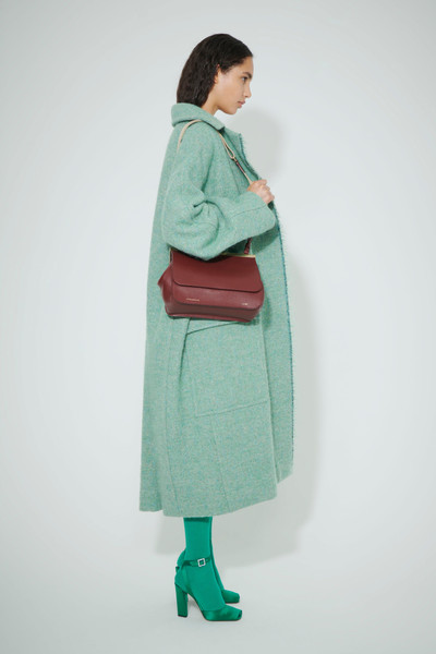 Victoria Beckham Frame Satchel Bag In Burgundy Leather outlook