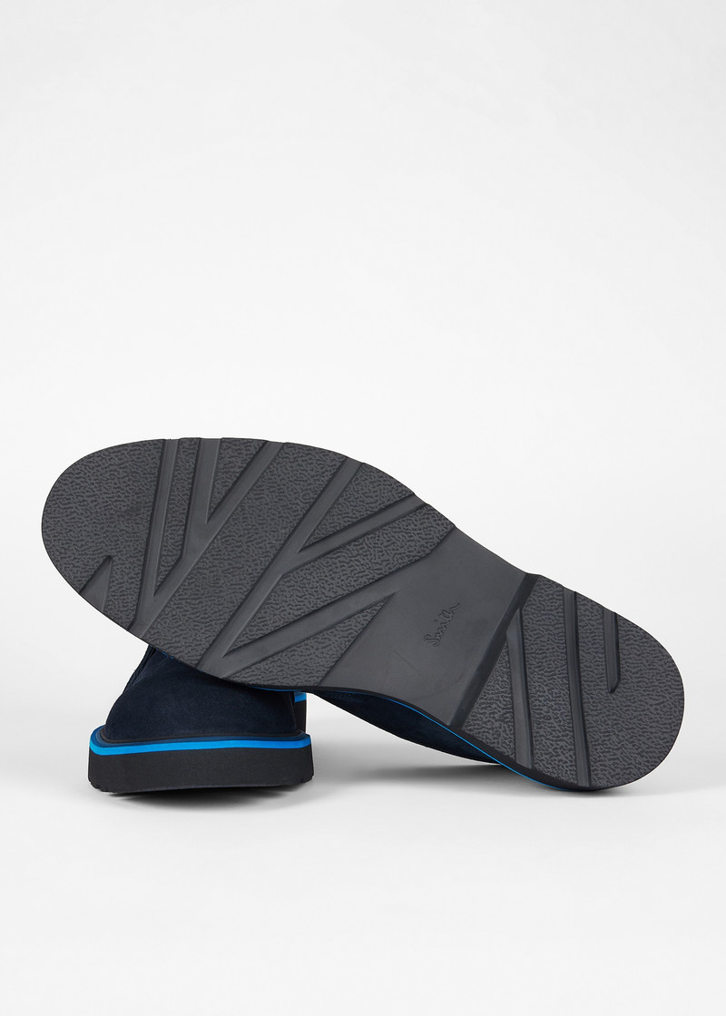 Paul Smith Navy Suede 'Karr' Boots outlook