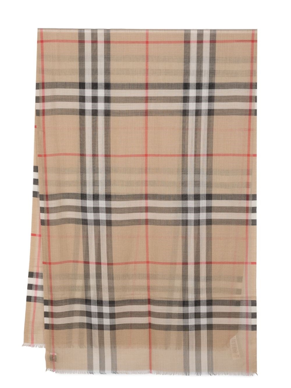 Giant Check wool and silk scarf - 1