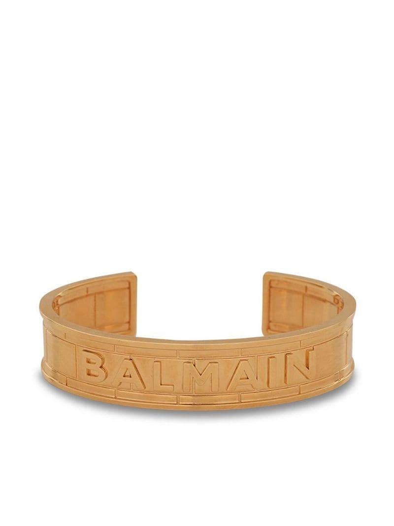 logo-debossed cuff bracelet - 1