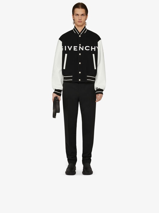 GIVENCHY BOMBER IN WOOL AND LEATHER - 1