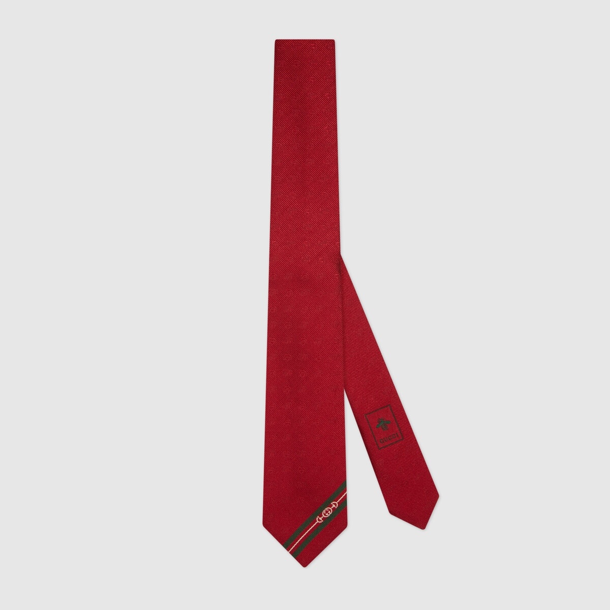 Double G and Horsebit jacquard silk tie - 1