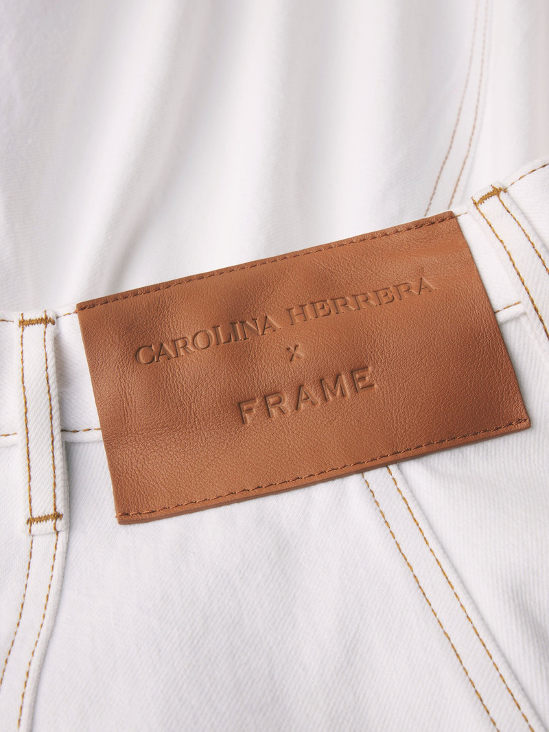 The Denim Ball Skirt in White 5