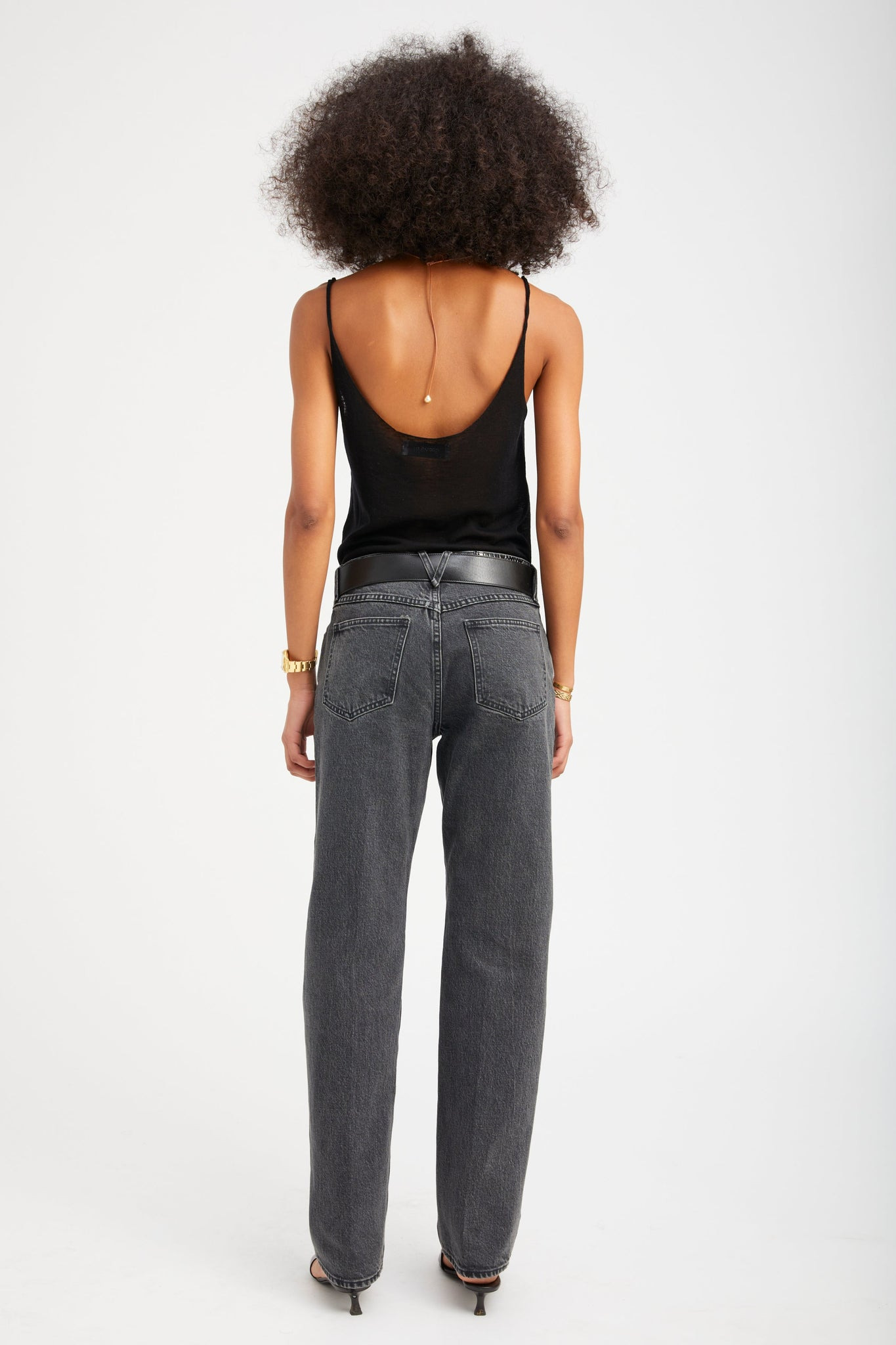 BLACK TISSUE CASHMERE TANK - 6