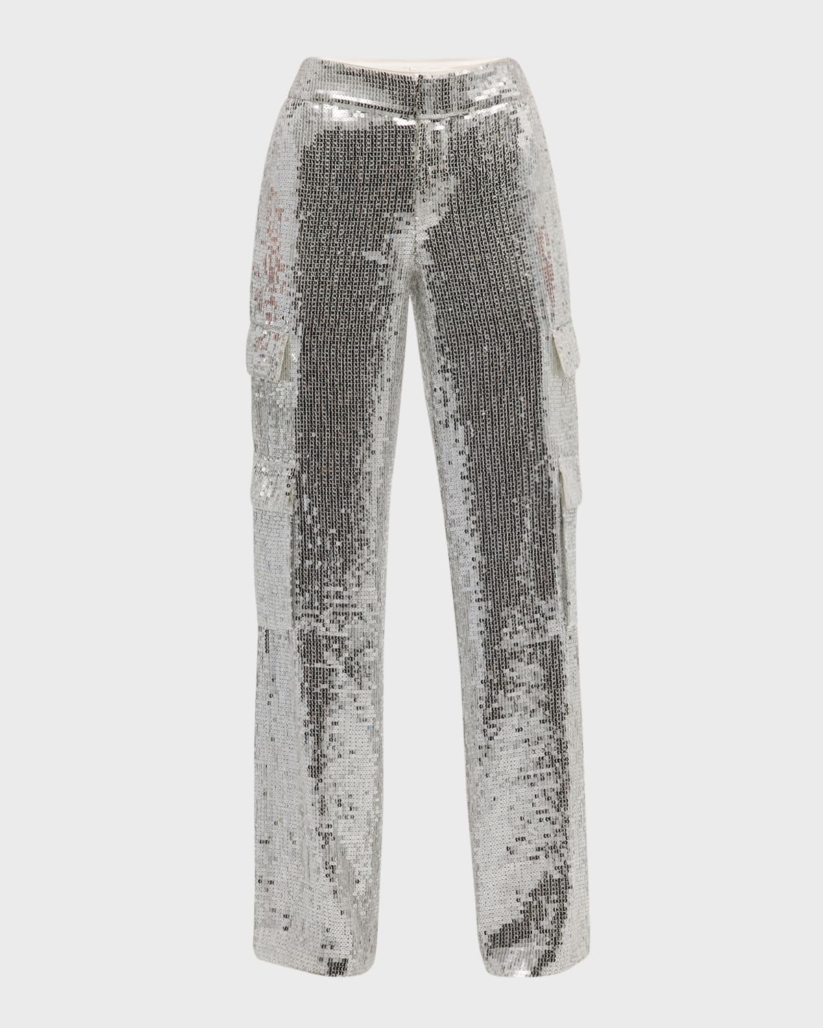Hayes Sequined Wide-Leg Cargo Pants - 1