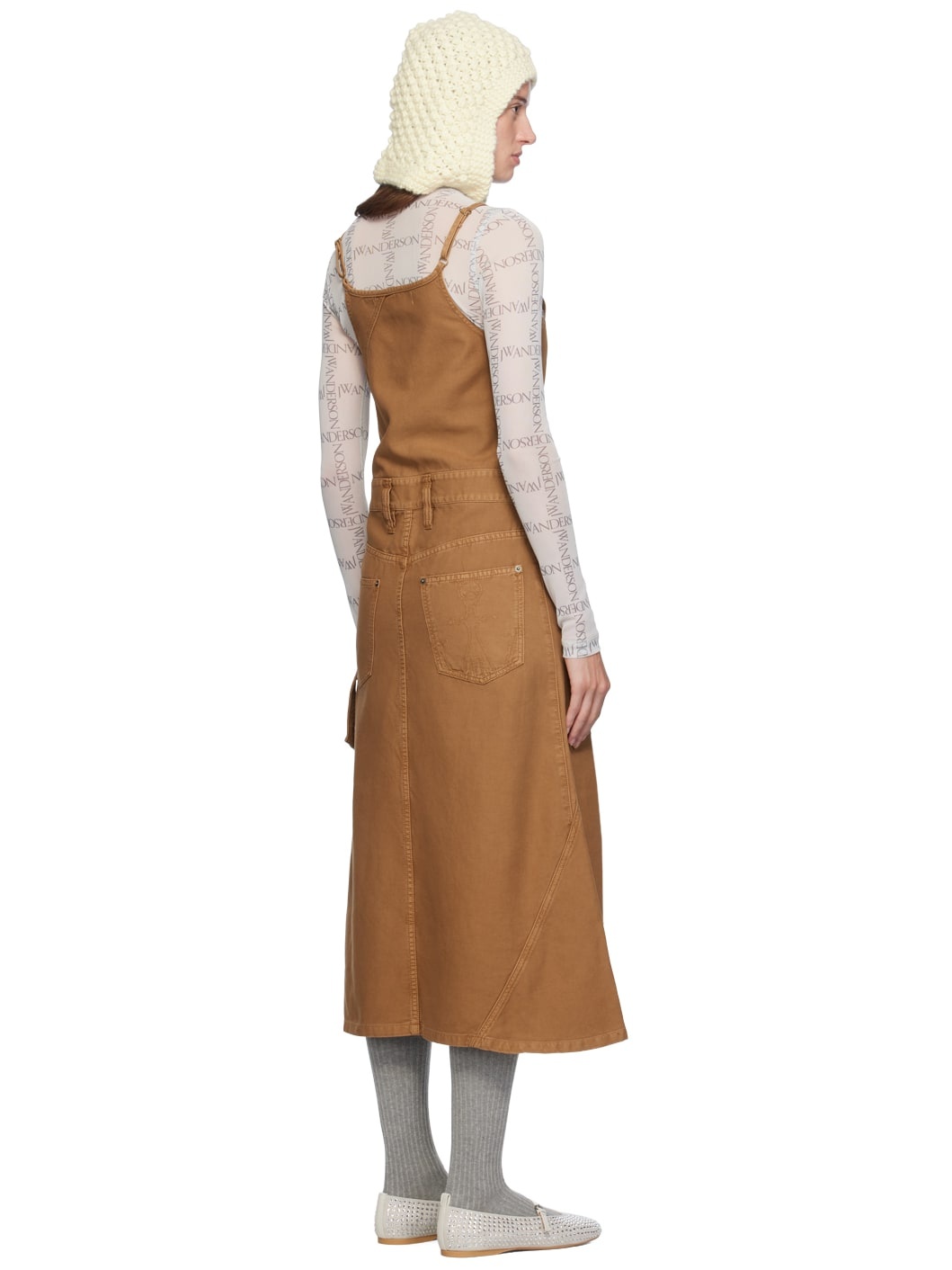 Brown Twisted Seam Maxi Dress - 3