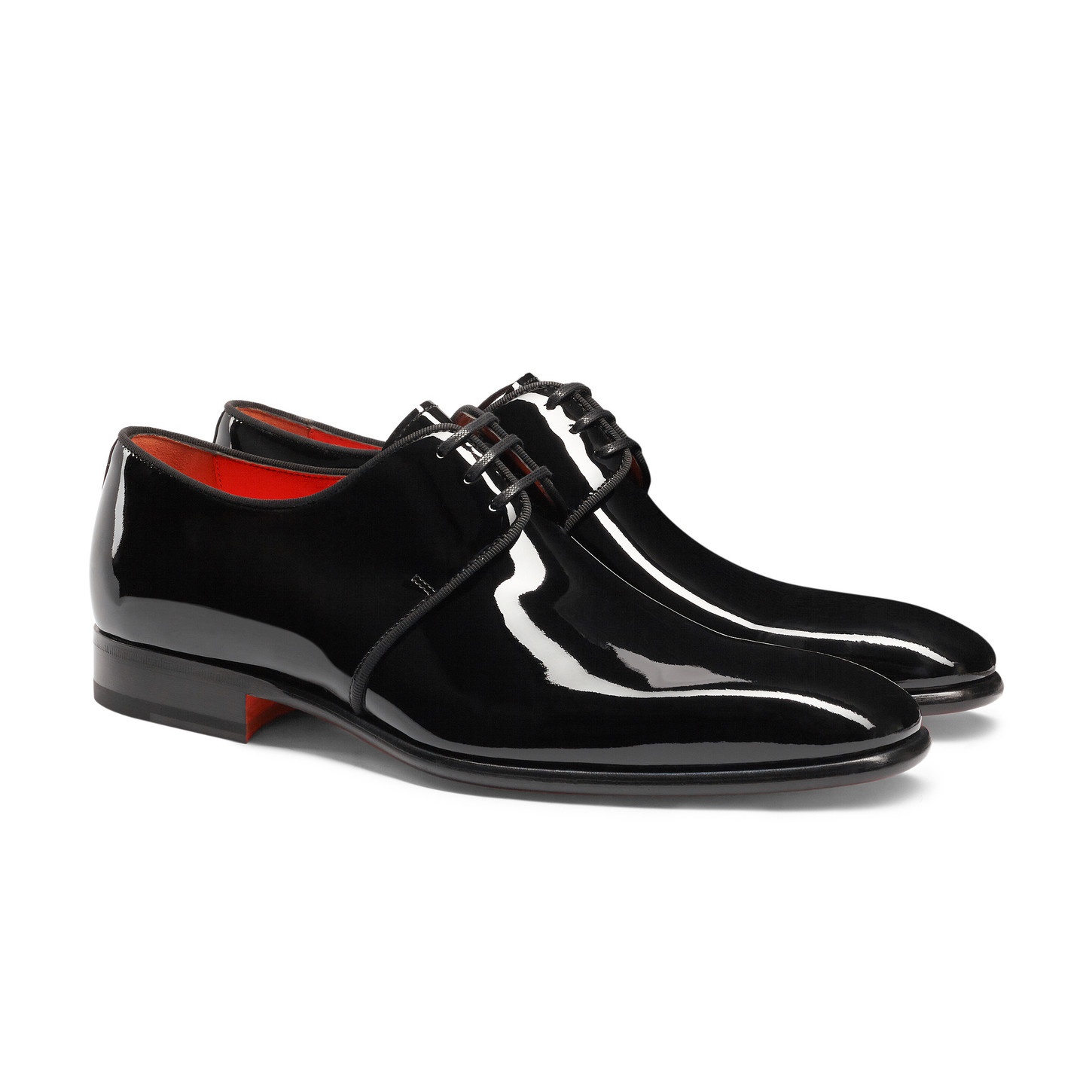 Men's black patent leather Derby shoe - 5