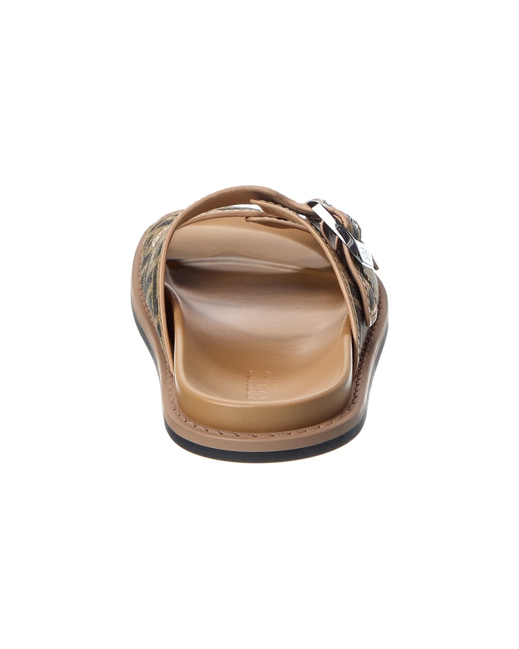 FENDI FF Canvas & Leather Sandal - 3