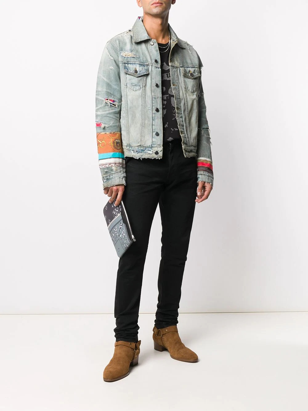 scarves trucker denim jacket - 2