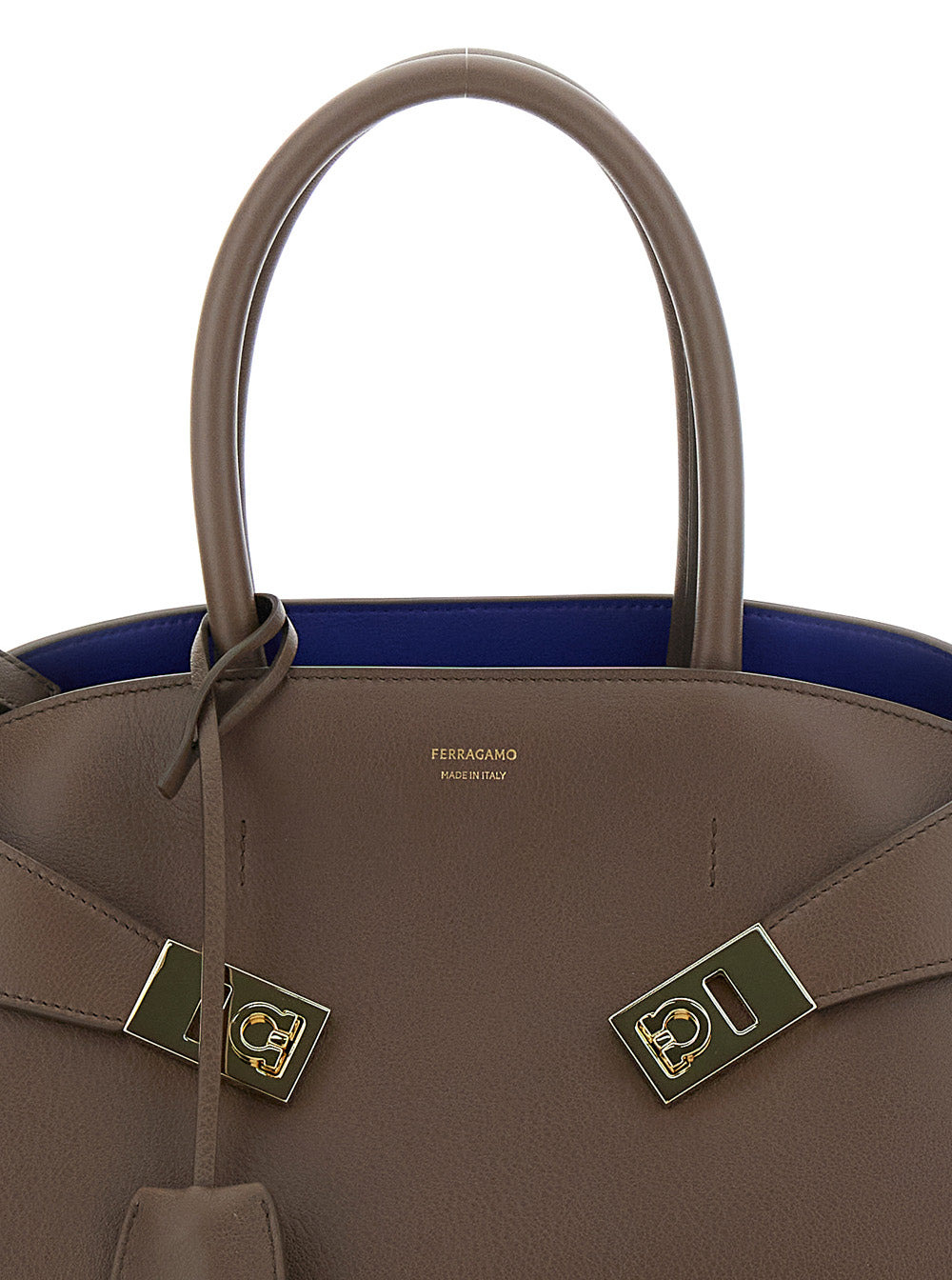 Ferragamo Women 'Hug S' Brown Handbag With Logo And Gancini Buckle In Leather Woman - 5