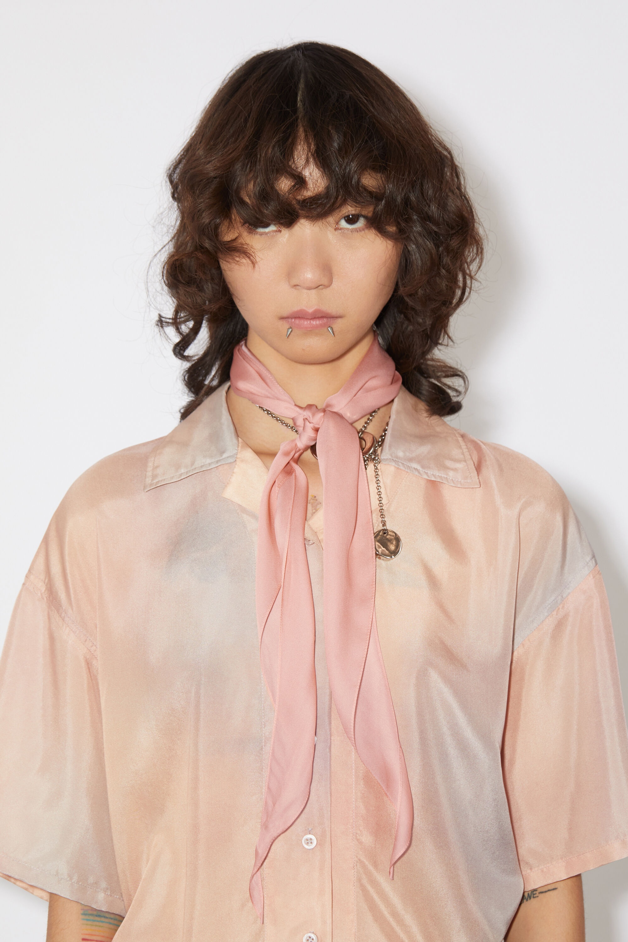 Silk scarf - Rose pink - 2