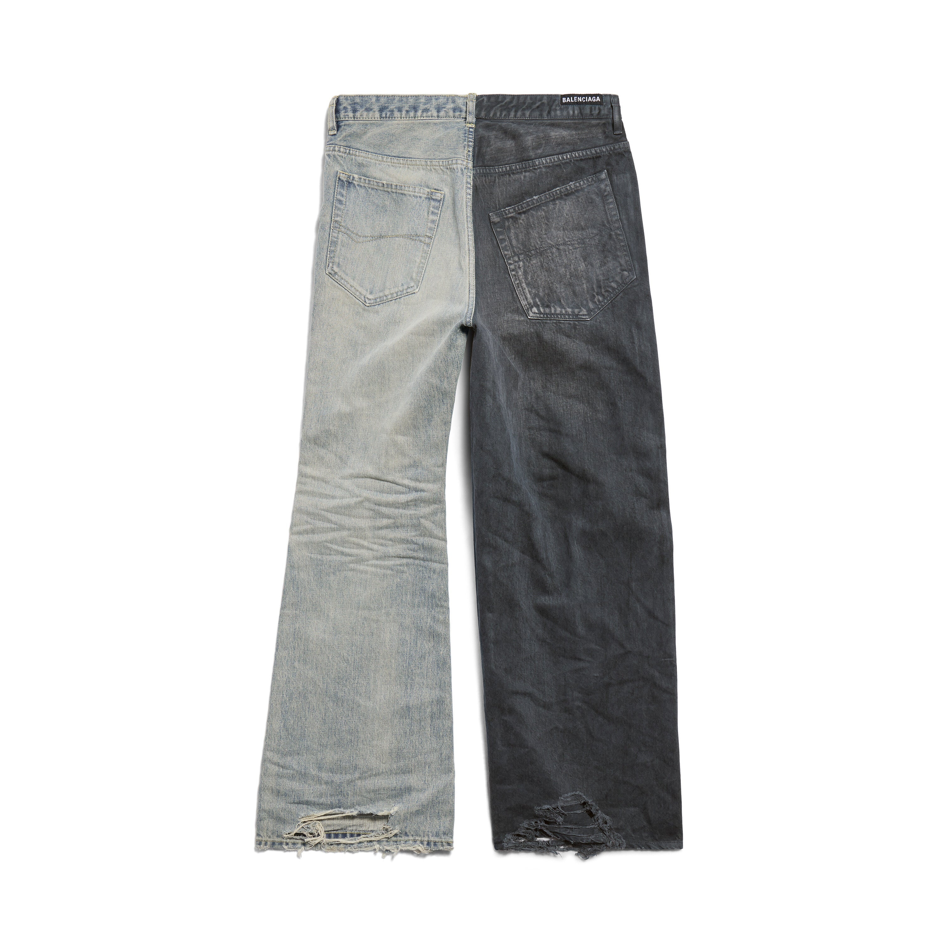 Balenciaga Fifty-fifty Pants 'Dark Grey Light Blue' 793766TQW722632 - 2