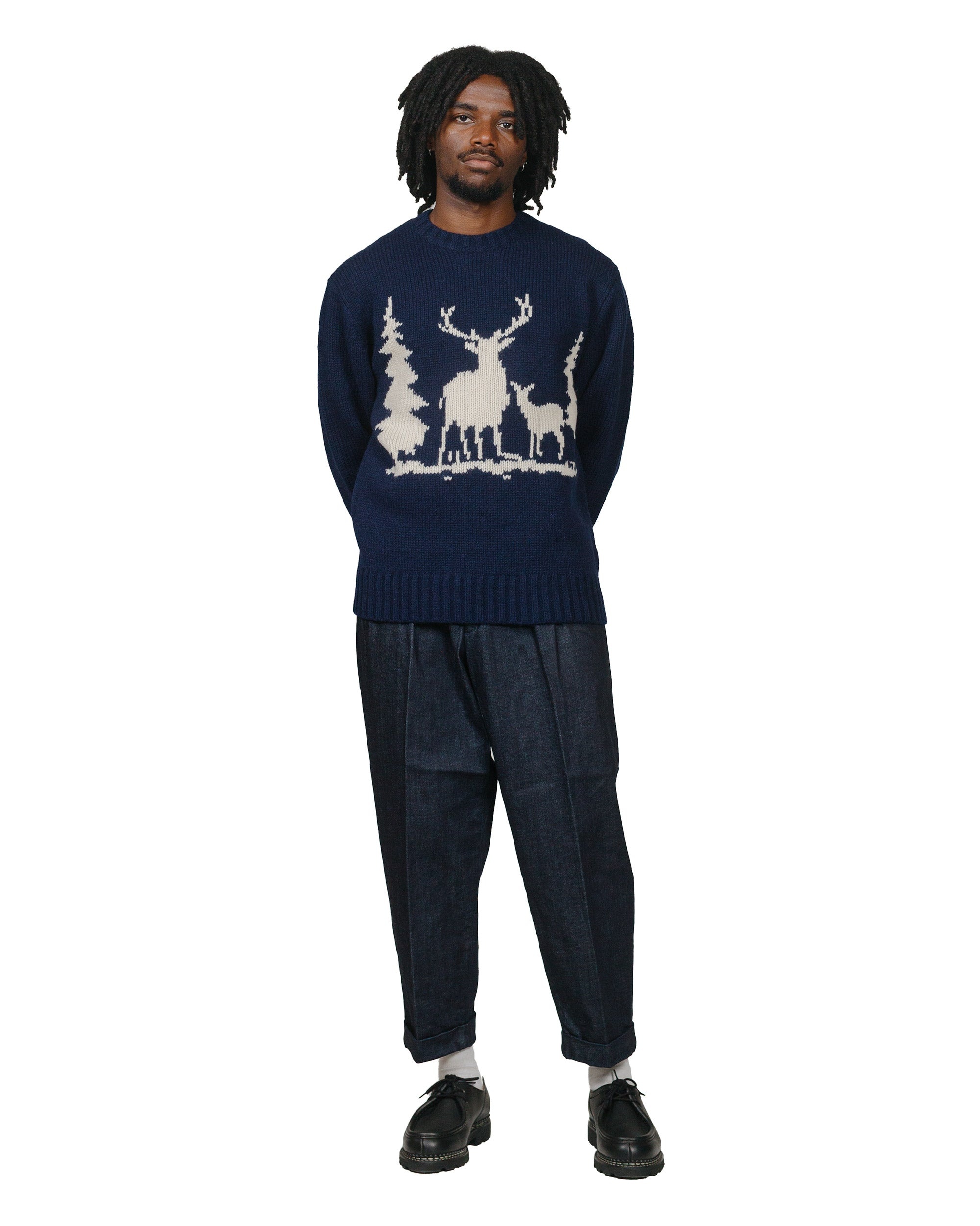 Crew Intarsia 3G Navy - 4