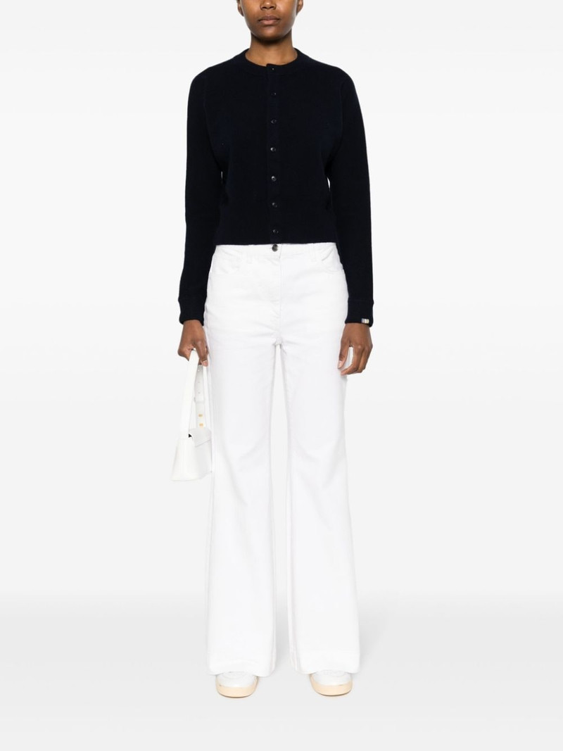 extreme cashmere Nº257 cropped cashmere-blend cardigan outlook