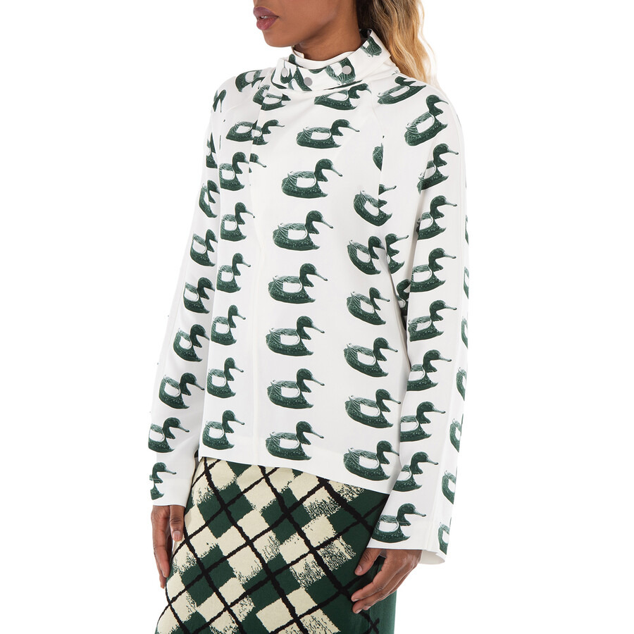 Burberry Waterbird Print Viscose Blouse - 2