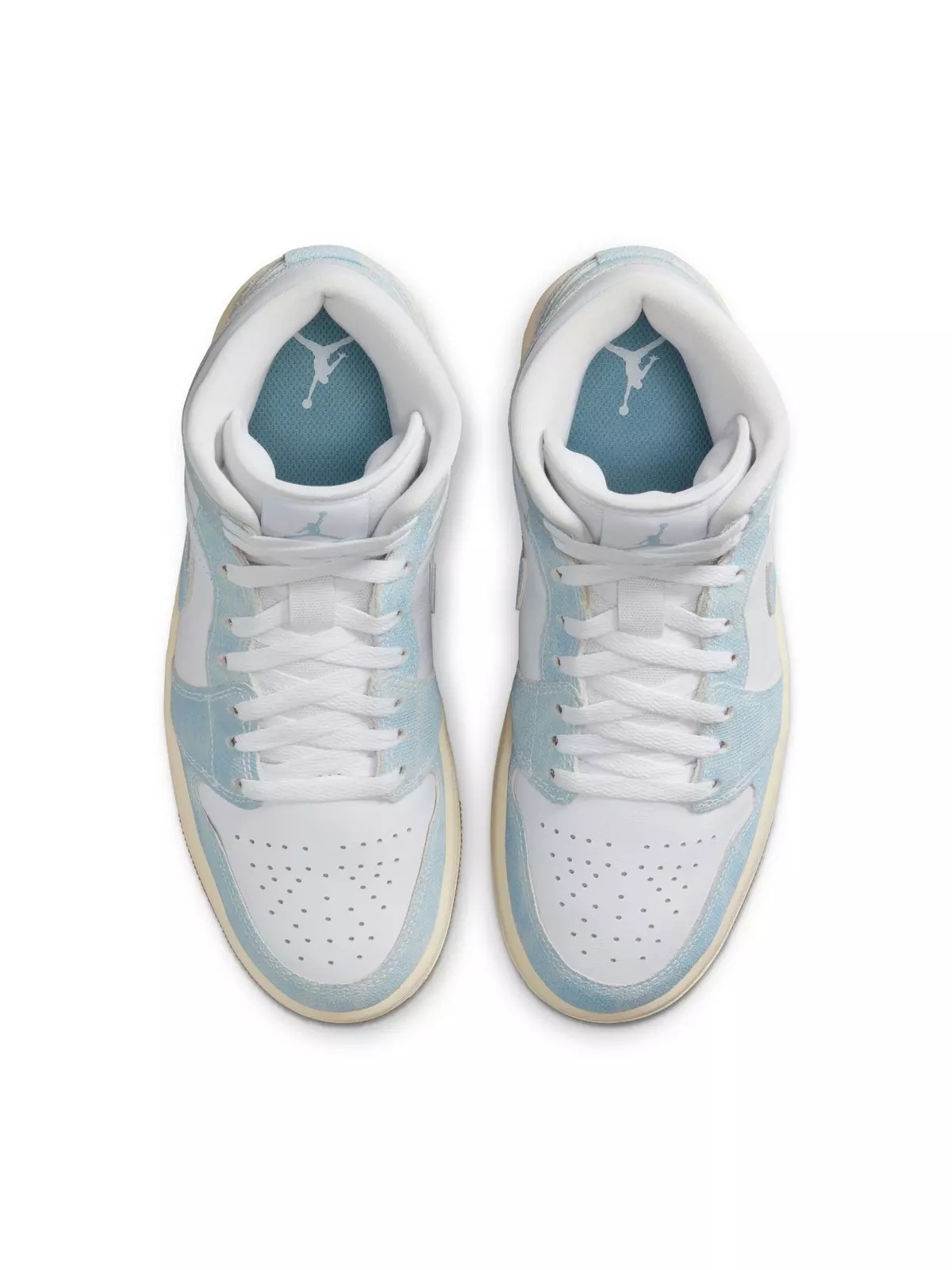 1 Mid SE "White/Worn Blue/Sail/Gum Light Brown" Women's Shoe - 6